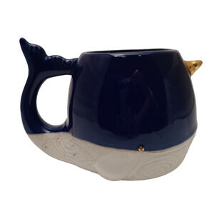 Cracker Barrel Blue Whale Ceramic Mug